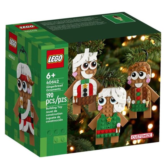 NIB/NEW! LEGO #40642 Iconic Gingerbread Build your own Christmas Ornaments-3/Kit - Picture 1 of 5